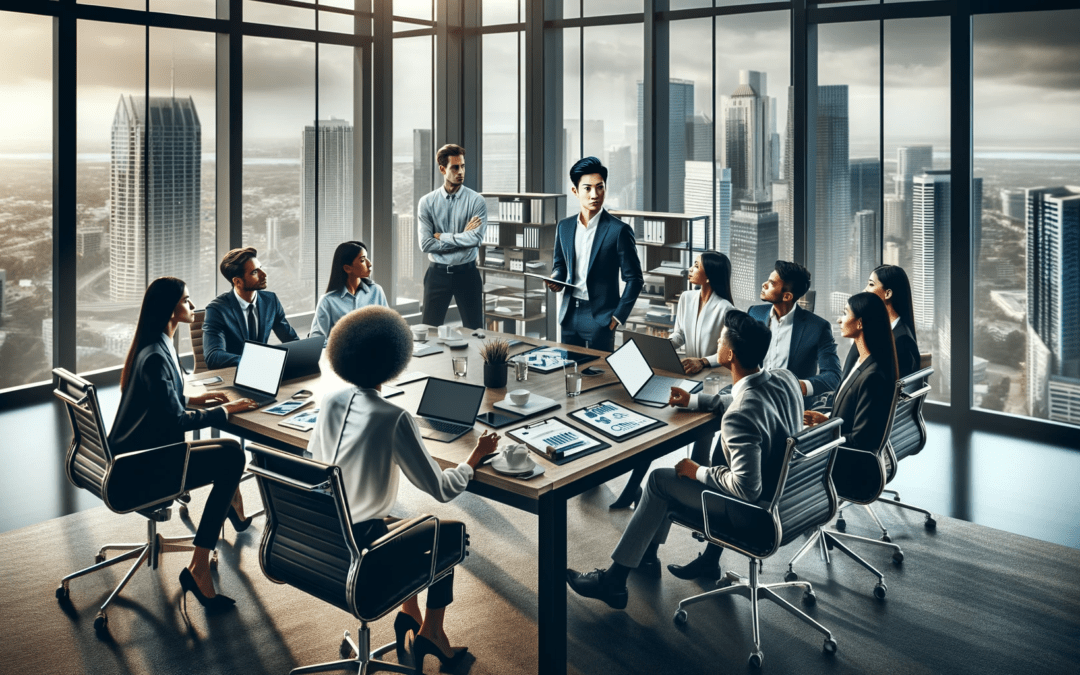 A picture of a Fractional CMO leading a marketing team