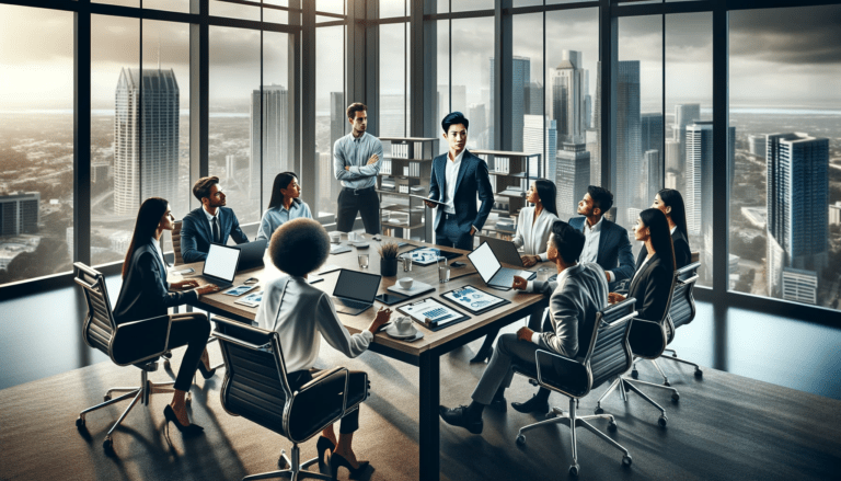 A picture of a Fractional CMO leading a marketing team