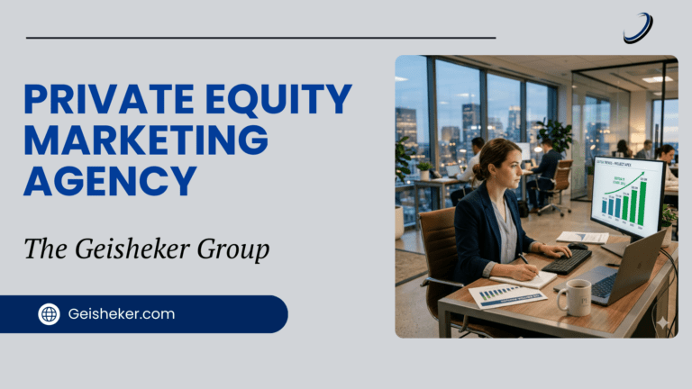 Private equity marketing agency fractional CMO embedded in portfolio company leadership team — The Geisheker Group