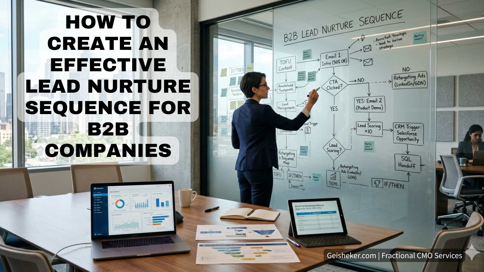 B2B lead nurture sequence hero image