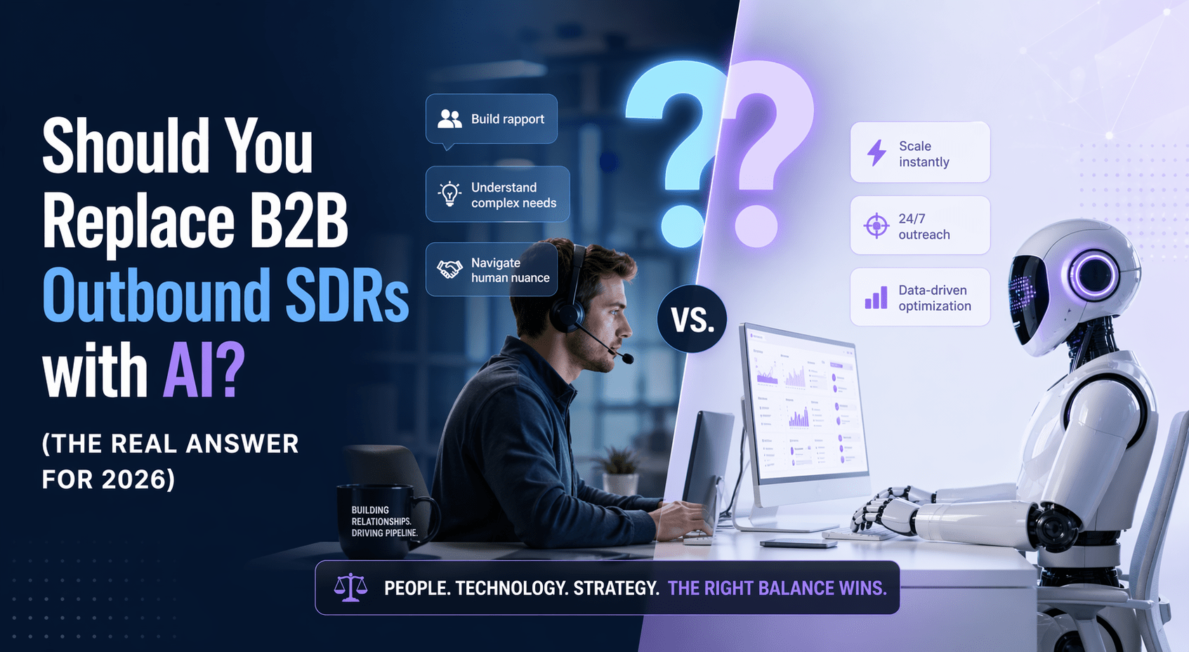 Should You Replace B2B Outbound SDRs with AI (hero image)