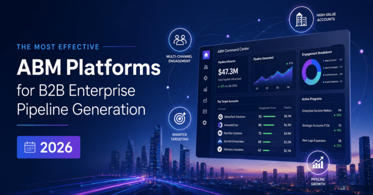 The Most Effective ABM Platforms for B2B Enterprise Pipeline Generation in 2026