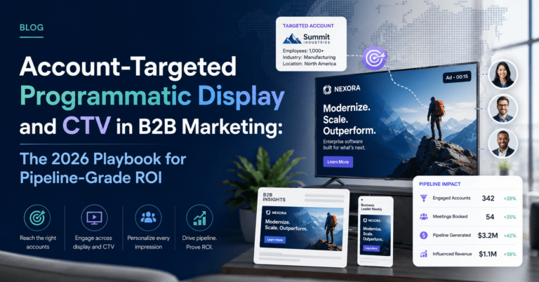 Targeted Programmatic Display and CTV in B2B Marketing: The 2026 Playbook for Pipeline-Grade ROI