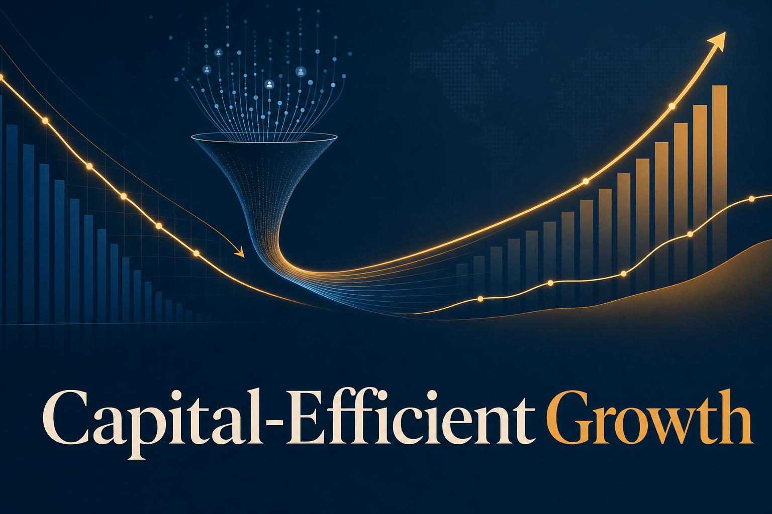 capital-efficient growth — reducing customer acquisition cost without cutting revenue in a portfolio company
