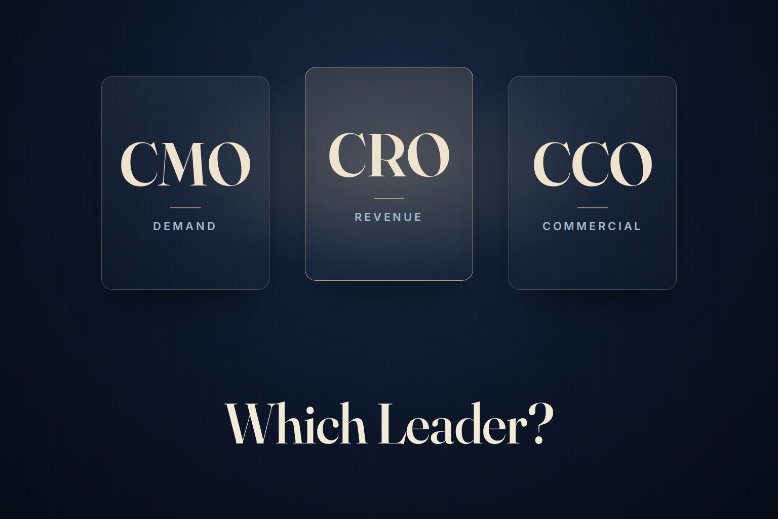 Fractional CMO vs fractional CRO vs fractional CCO, The Geisheker Group